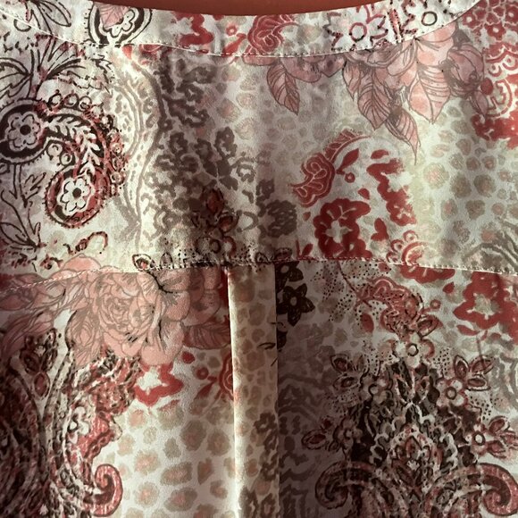 Soft Coral & Taupe Top - Picture 2 of 6